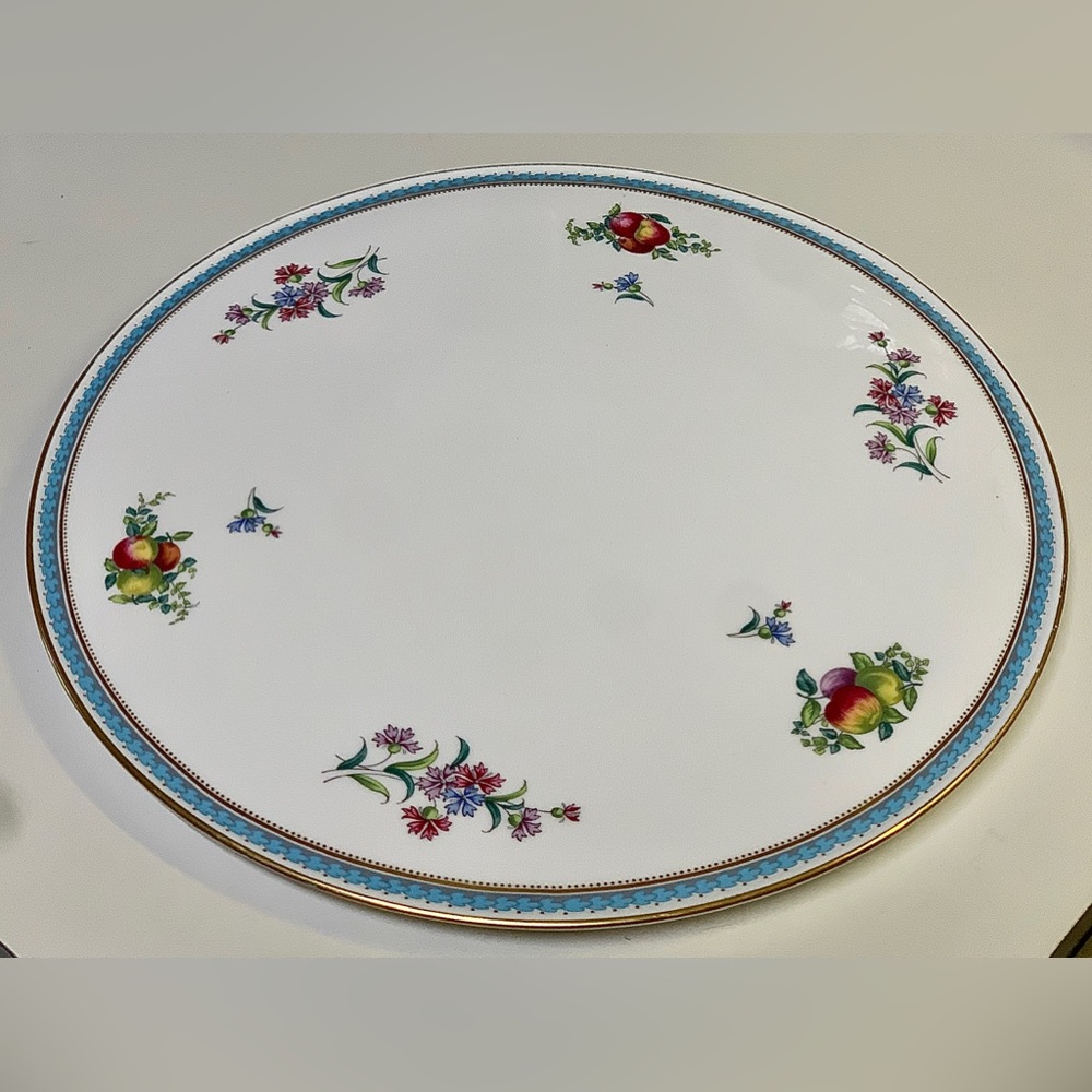 Vintage Retired SPODE TRAPNELL Splash 11.25” Cake Plate Platter